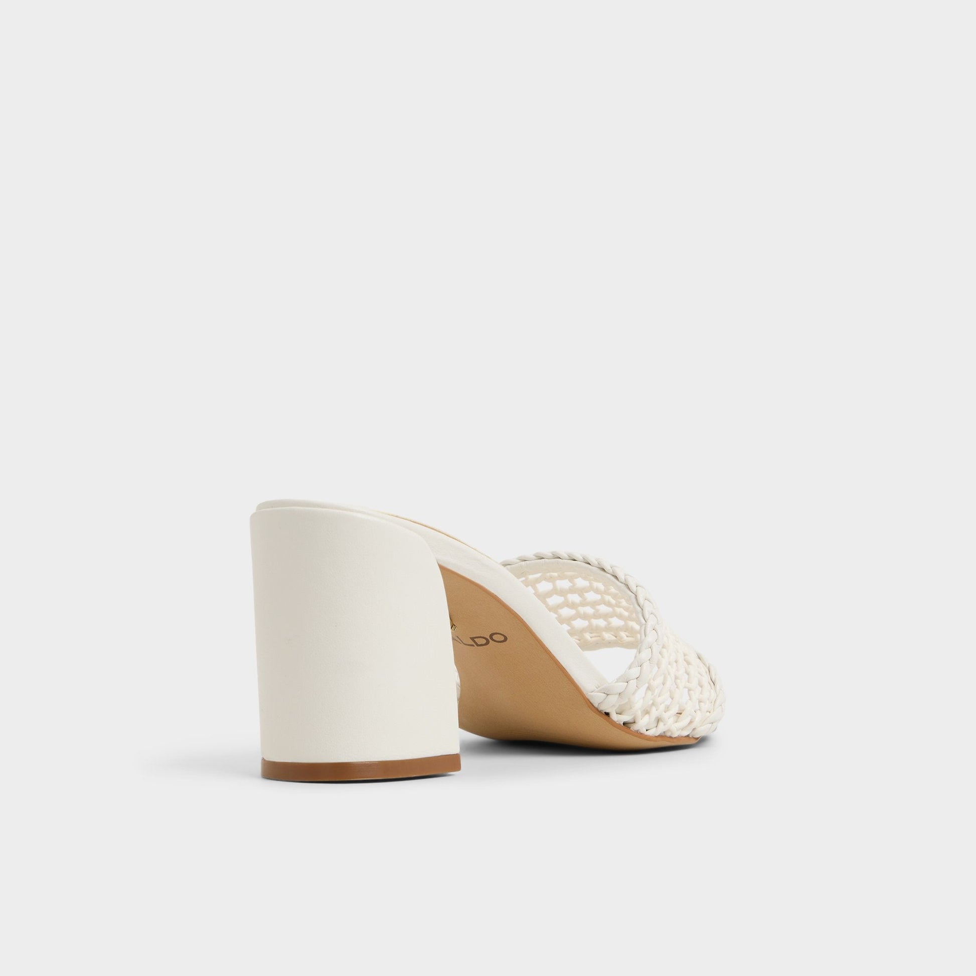 Beachdate White/Bone Women's Block heels - Heeled mule, Block heel - White/Bone