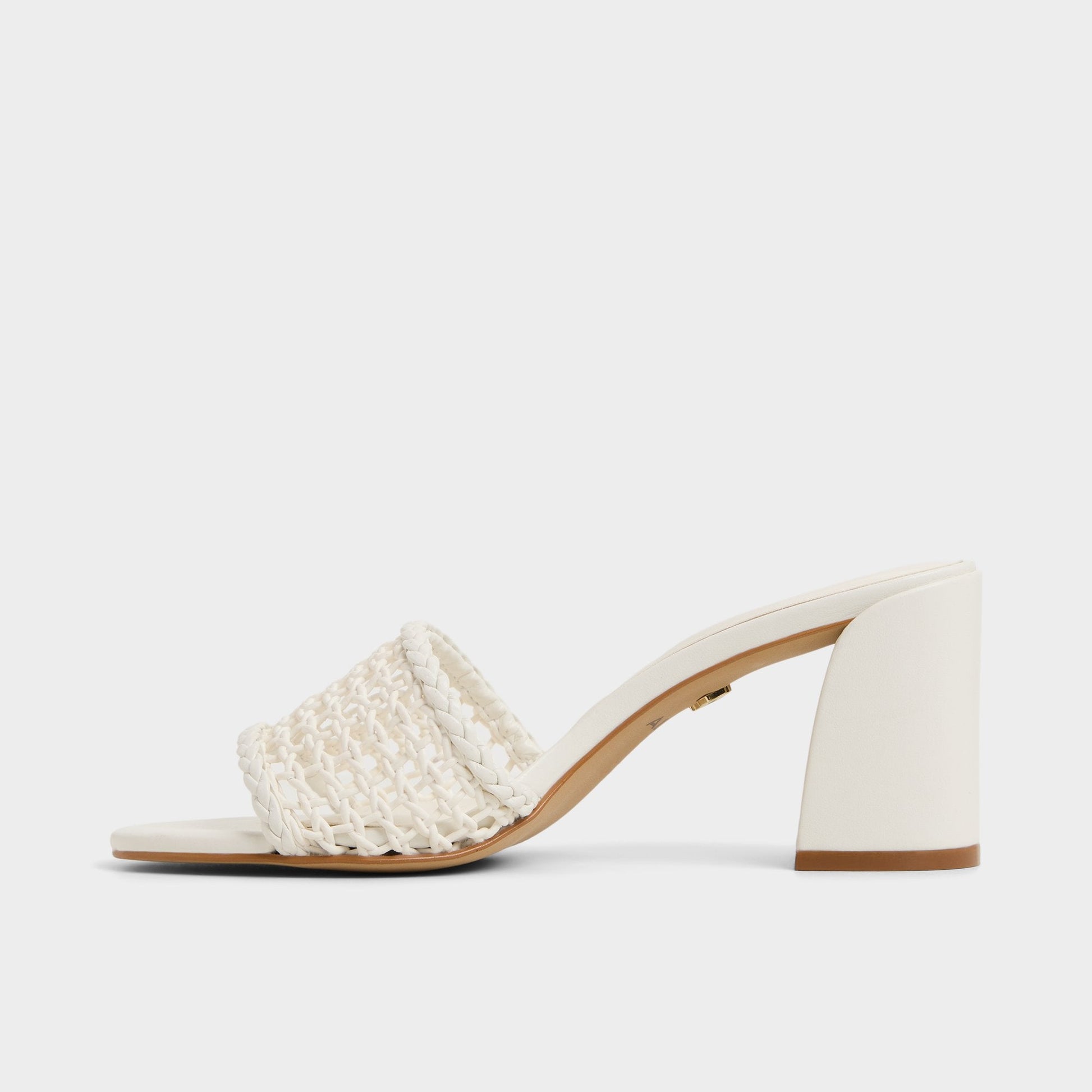 Beachdate White/Bone Women's Block heels - Heeled mule, Block heel - White/Bone