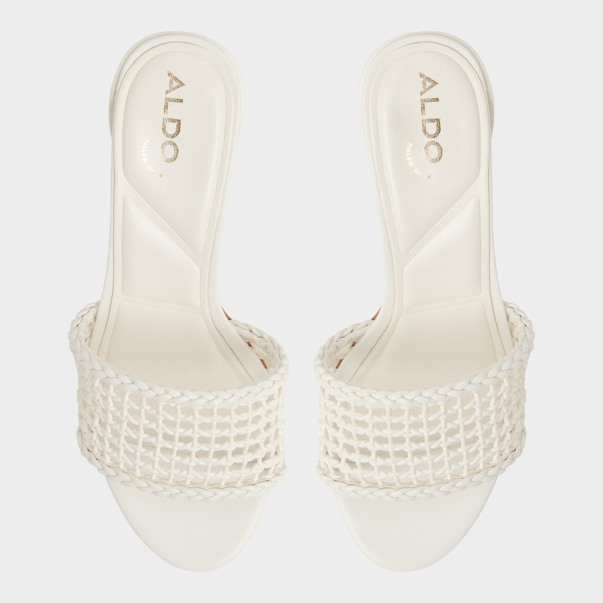 Beachdate White/Bone Women's Block heels - Heeled mule, Block heel - White/Bone