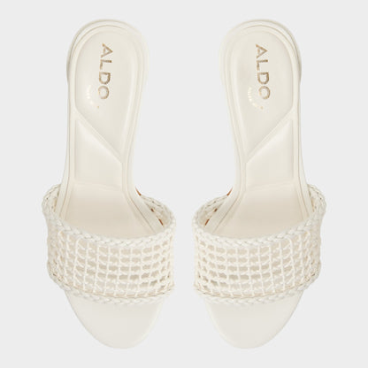 Beachdate White/Bone Women's Block heels - Heeled mule, Block heel - White/Bone