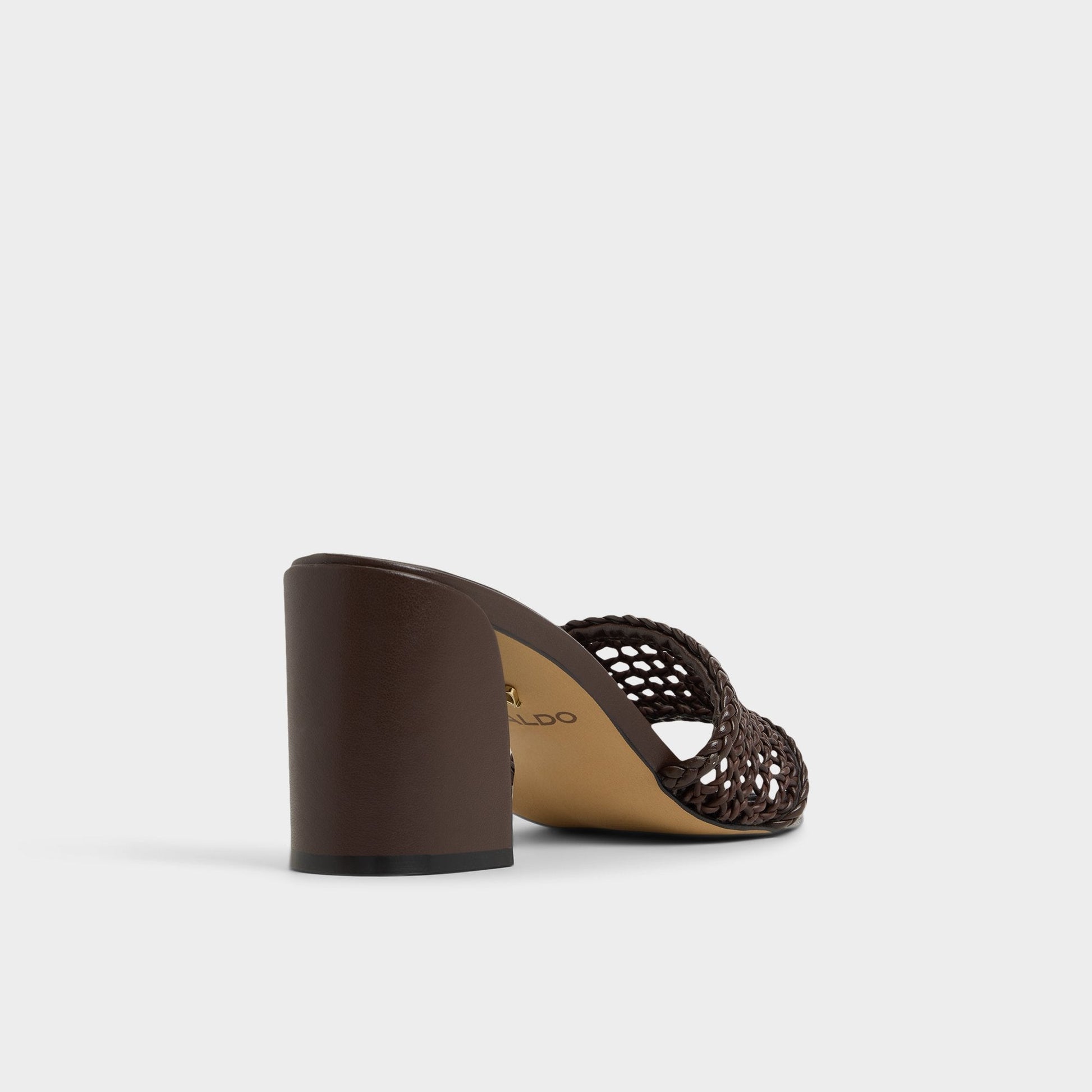 Beachdate Dark Brown Women's Block heels - Heeled mule, Block heel - Dark Brown