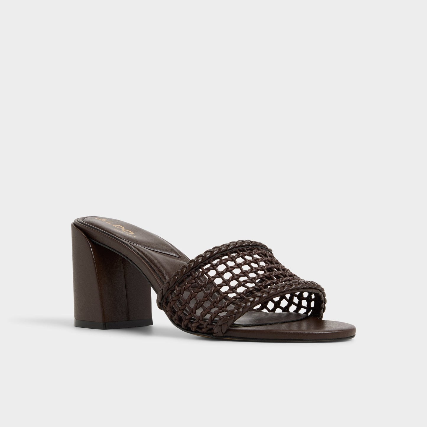 Beachdate Dark Brown Women's Block heels - Heeled mule, Block heel - Dark Brown