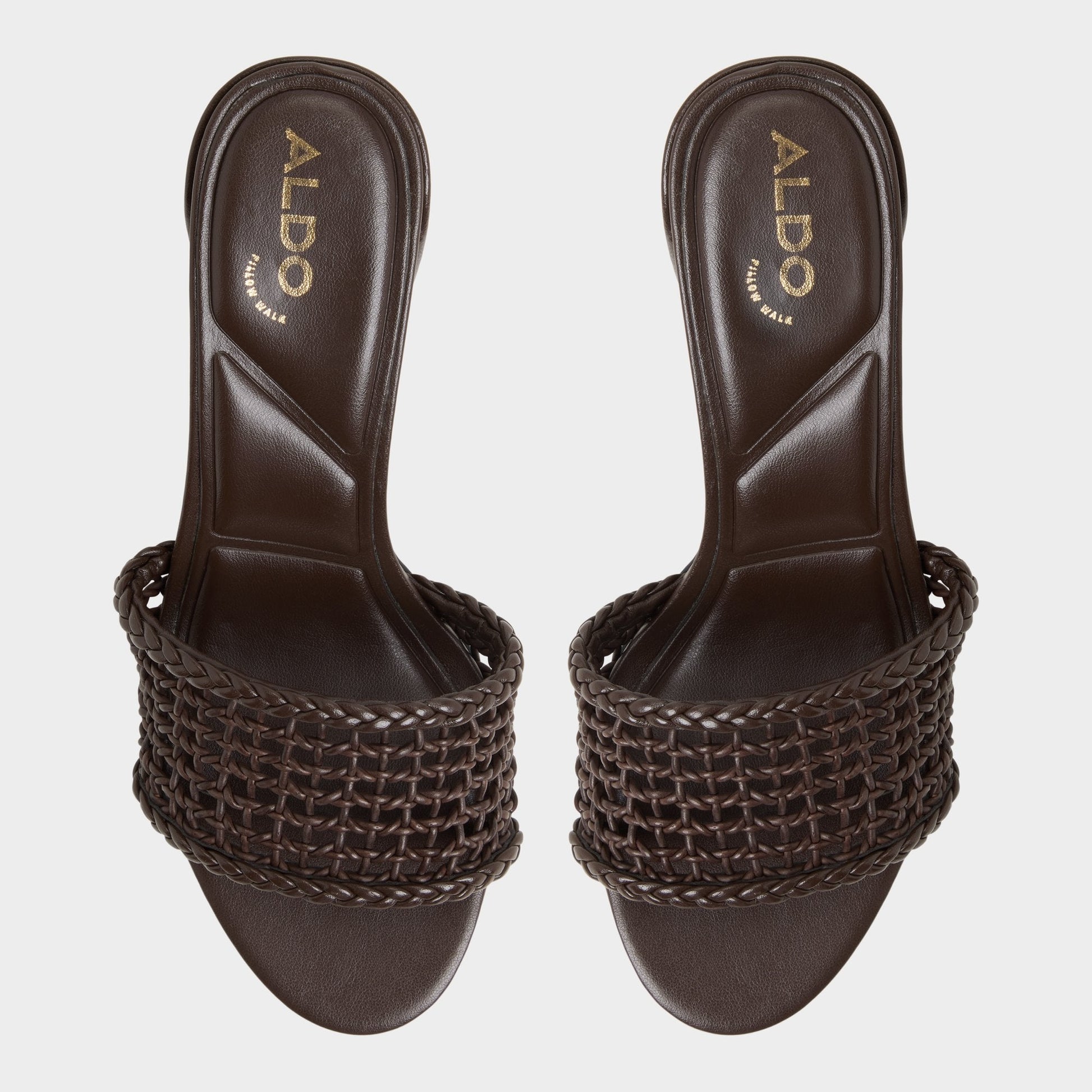 Beachdate Dark Brown Women's Block heels - Heeled mule, Block heel - Dark Brown
