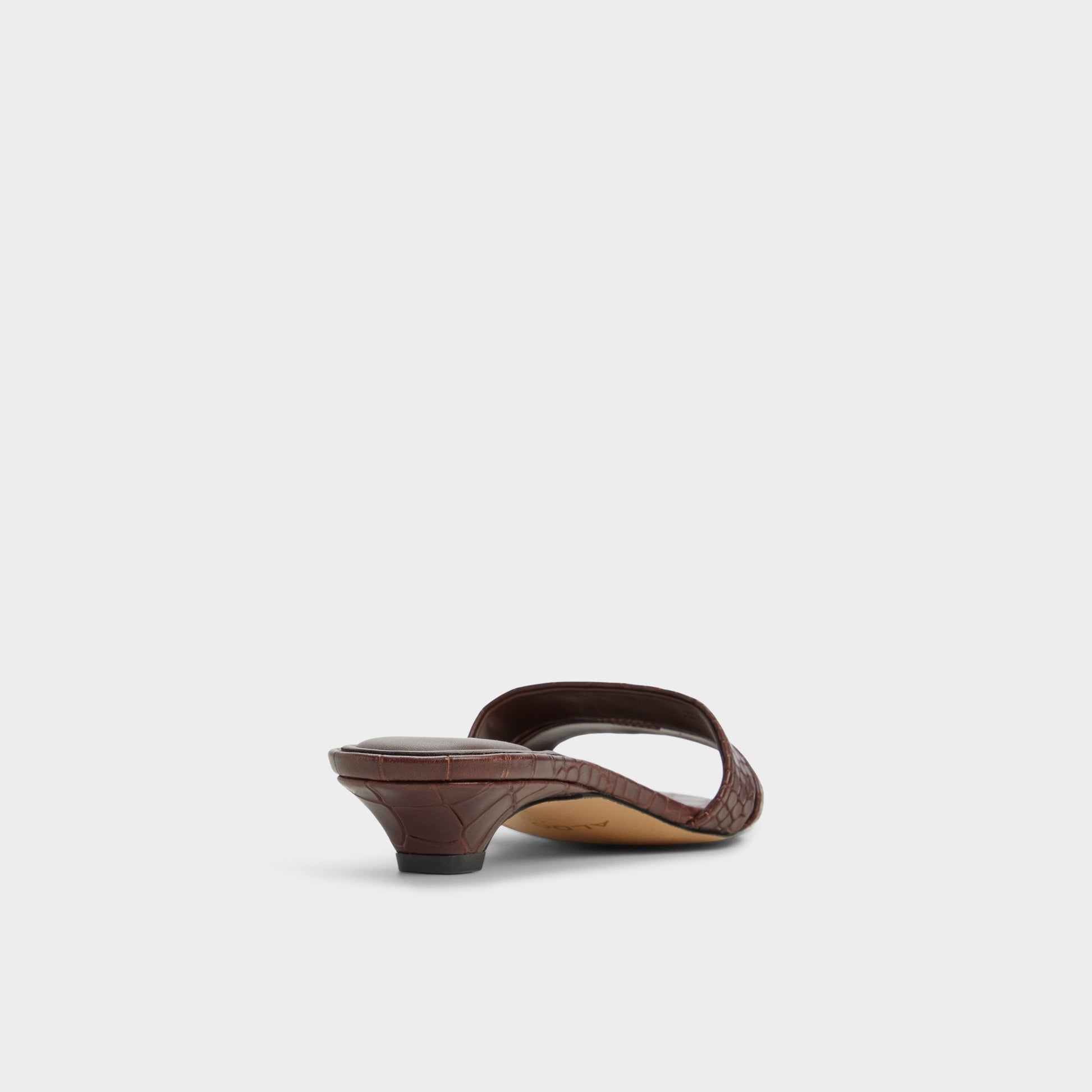 Scarletta Dark Brown Women's Heeled mules - Heeled mule, Kitten heel - Dark Brown