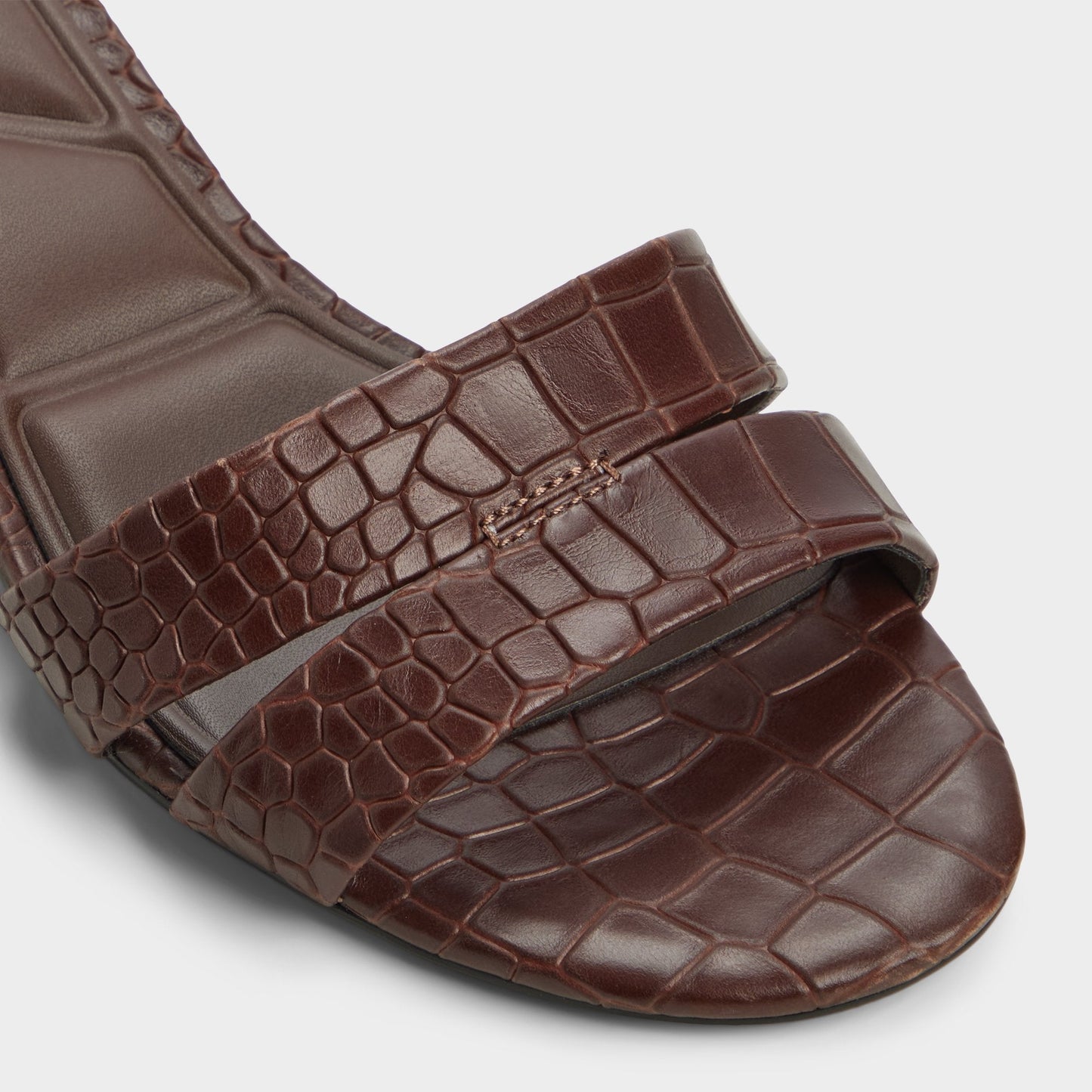 Scarletta Dark Brown Women's Heeled mules - Heeled mule, Kitten heel - Dark Brown