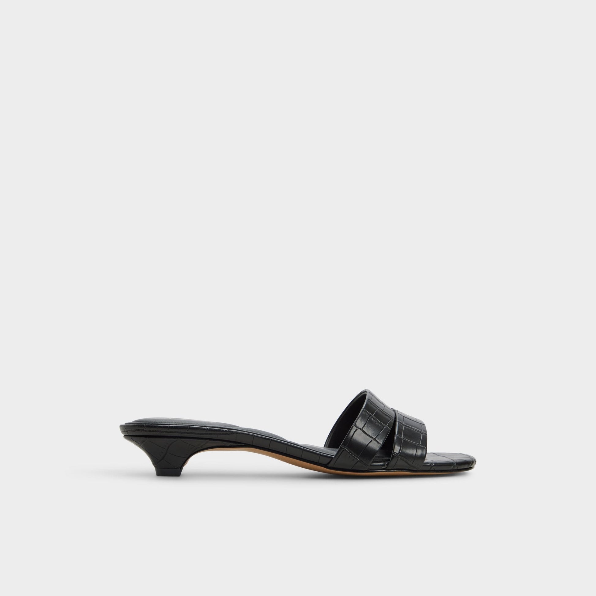 Scarletta Black Women's Heeled mules - Heeled mule, Kitten heel - Black