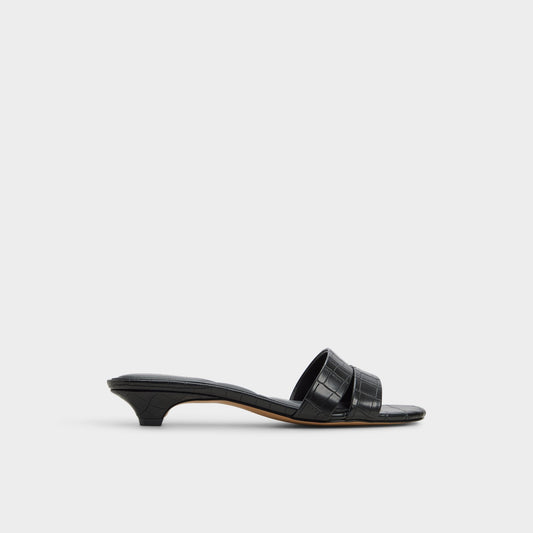 Scarletta Black Women's Heeled mules - Heeled mule, Kitten heel - Black
