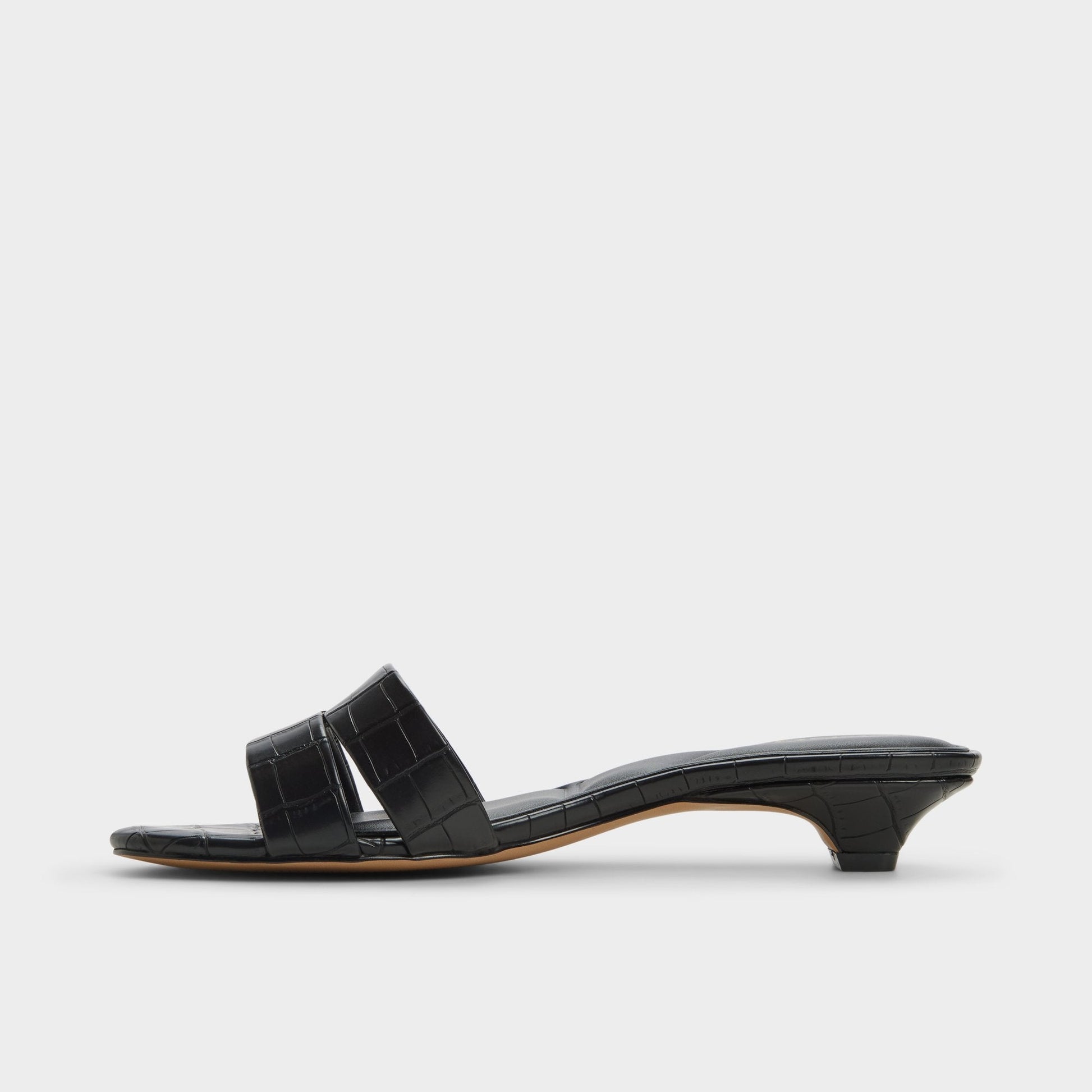 Scarletta Black Women's Heeled mules - Heeled mule, Kitten heel - Black