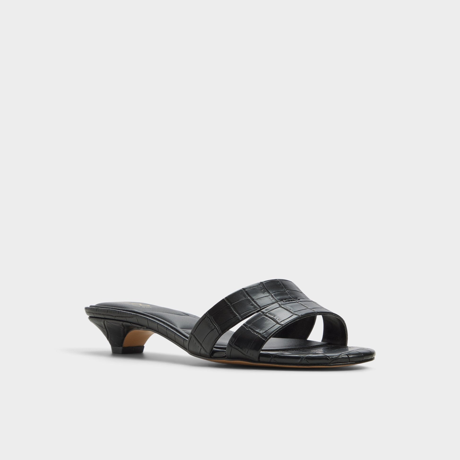 Scarletta Black Women's Heeled mules - Heeled mule, Kitten heel - Black
