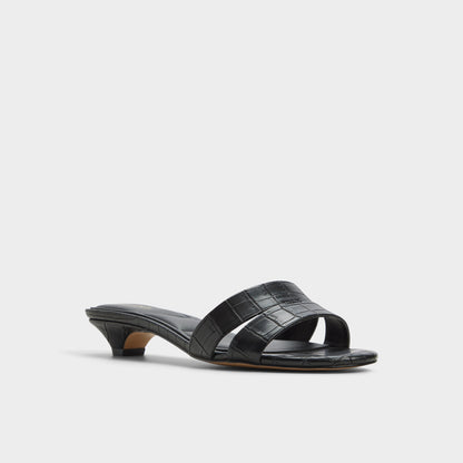 Scarletta Black Women's Heeled mules - Heeled mule, Kitten heel - Black