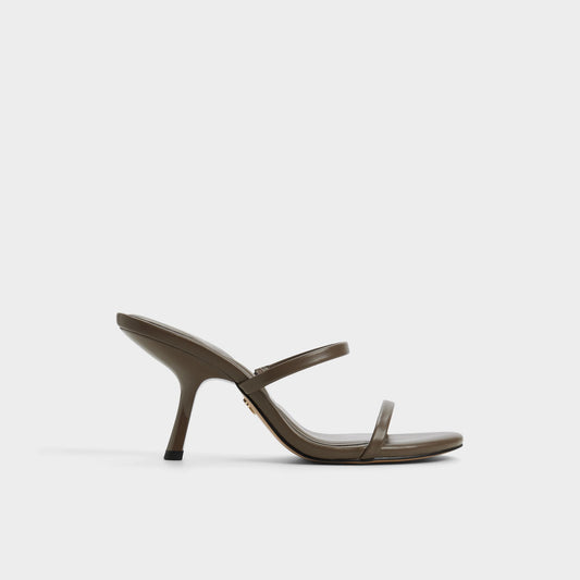 Avelinda in Khaki - Heeled mule - Khaki