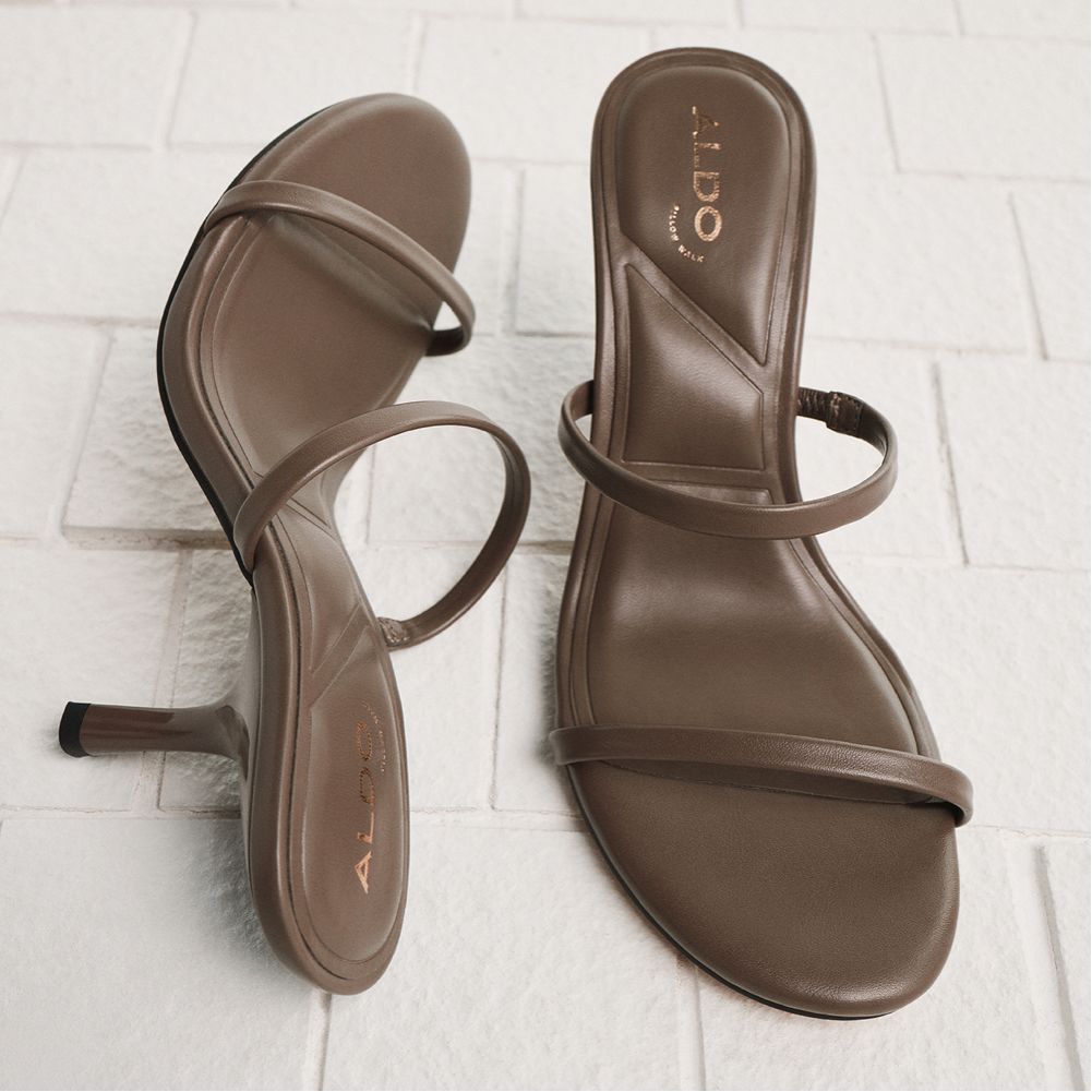 Avelinda in Khaki - Heeled mule - Khaki