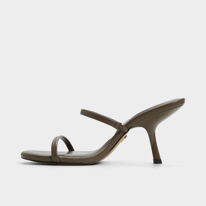 Avelinda in Khaki - Heeled mule - Khaki