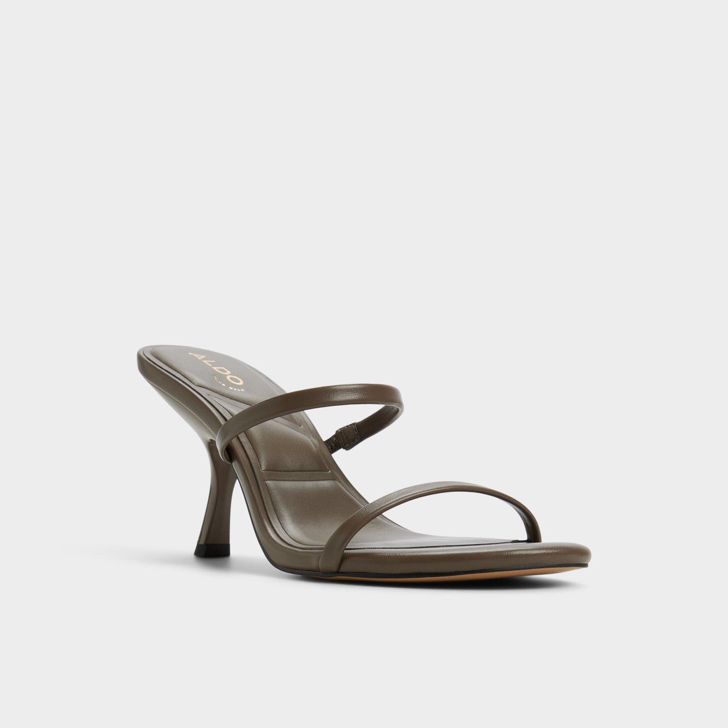 Avelinda in Khaki - Heeled mule - Khaki