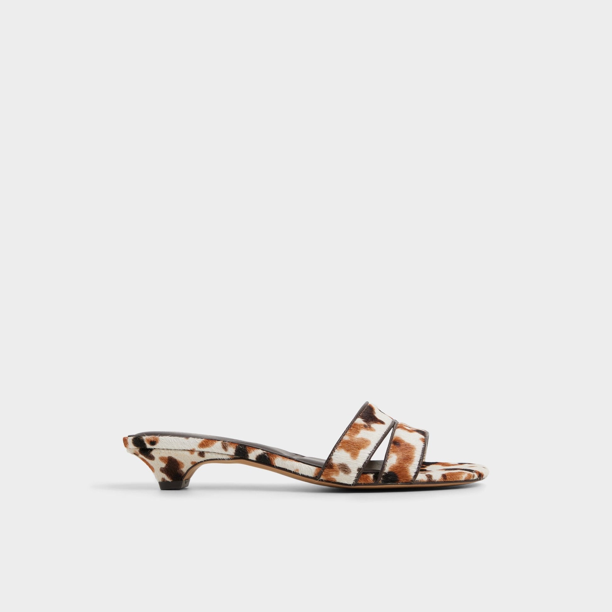 Scarletta White/Black Women's Heeled mules - Heeled mule, Kitten heel - White/Black