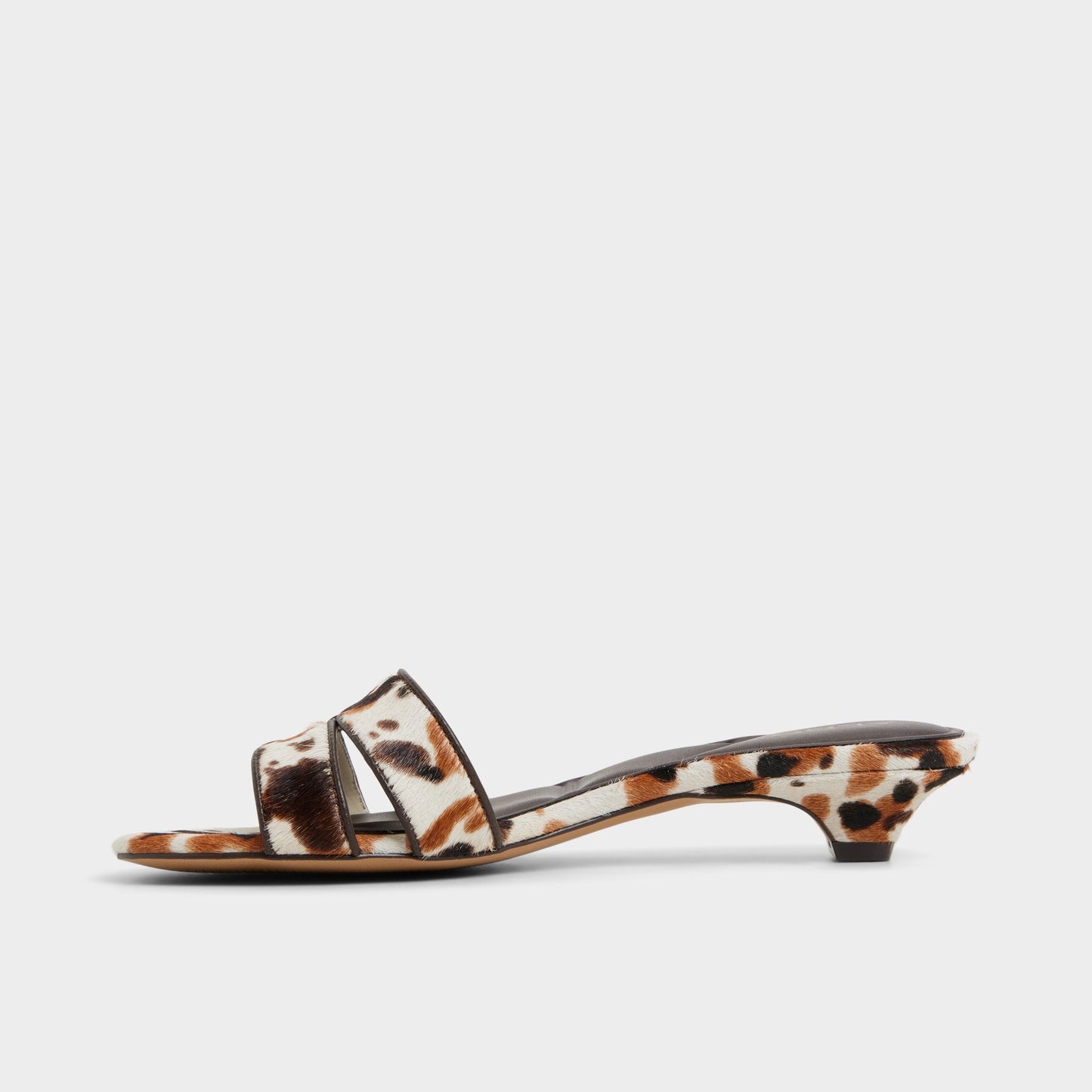 Scarletta White/Black Women's Heeled mules - Heeled mule, Kitten heel - White/Black