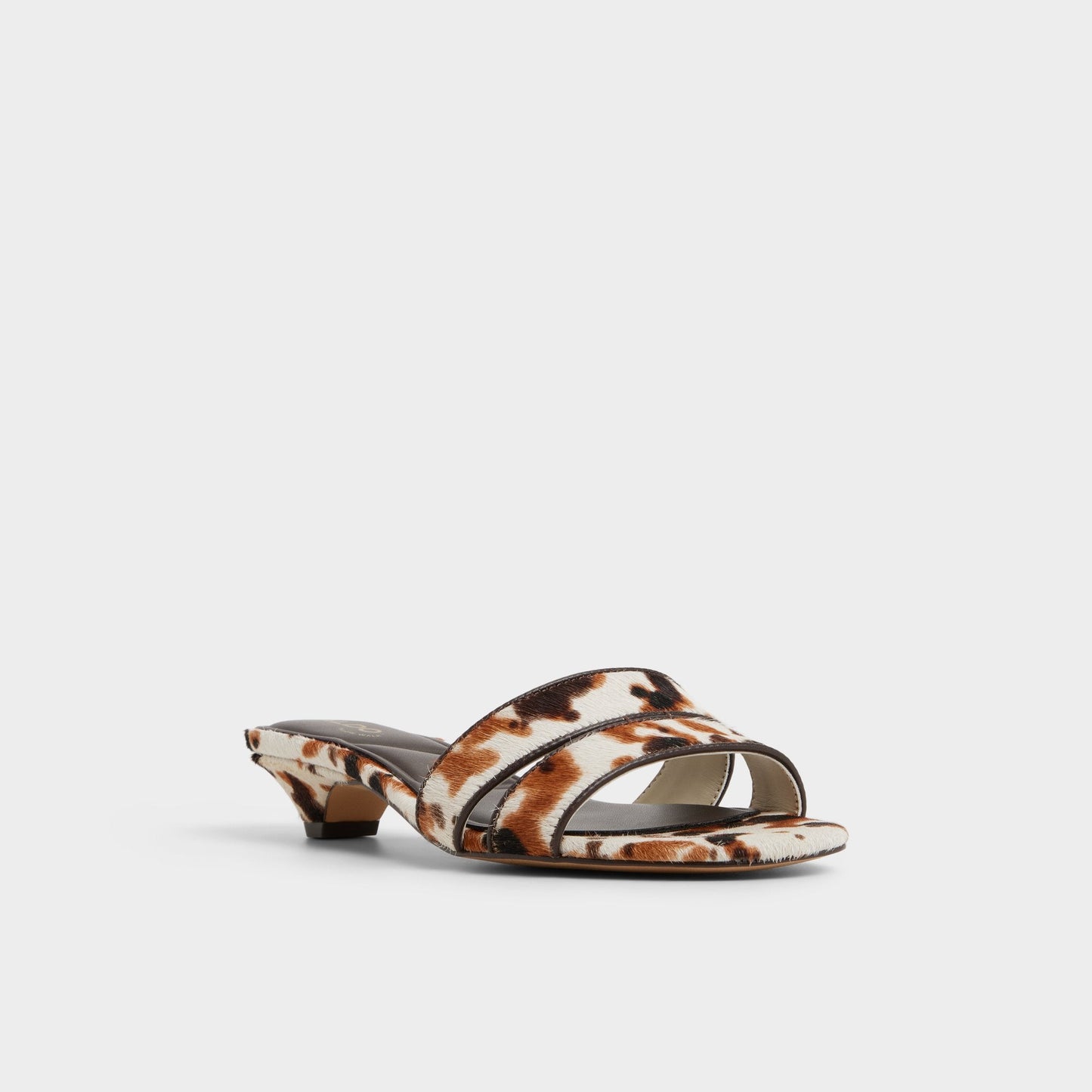Scarletta White/Black Women's Heeled mules - Heeled mule, Kitten heel - White/Black