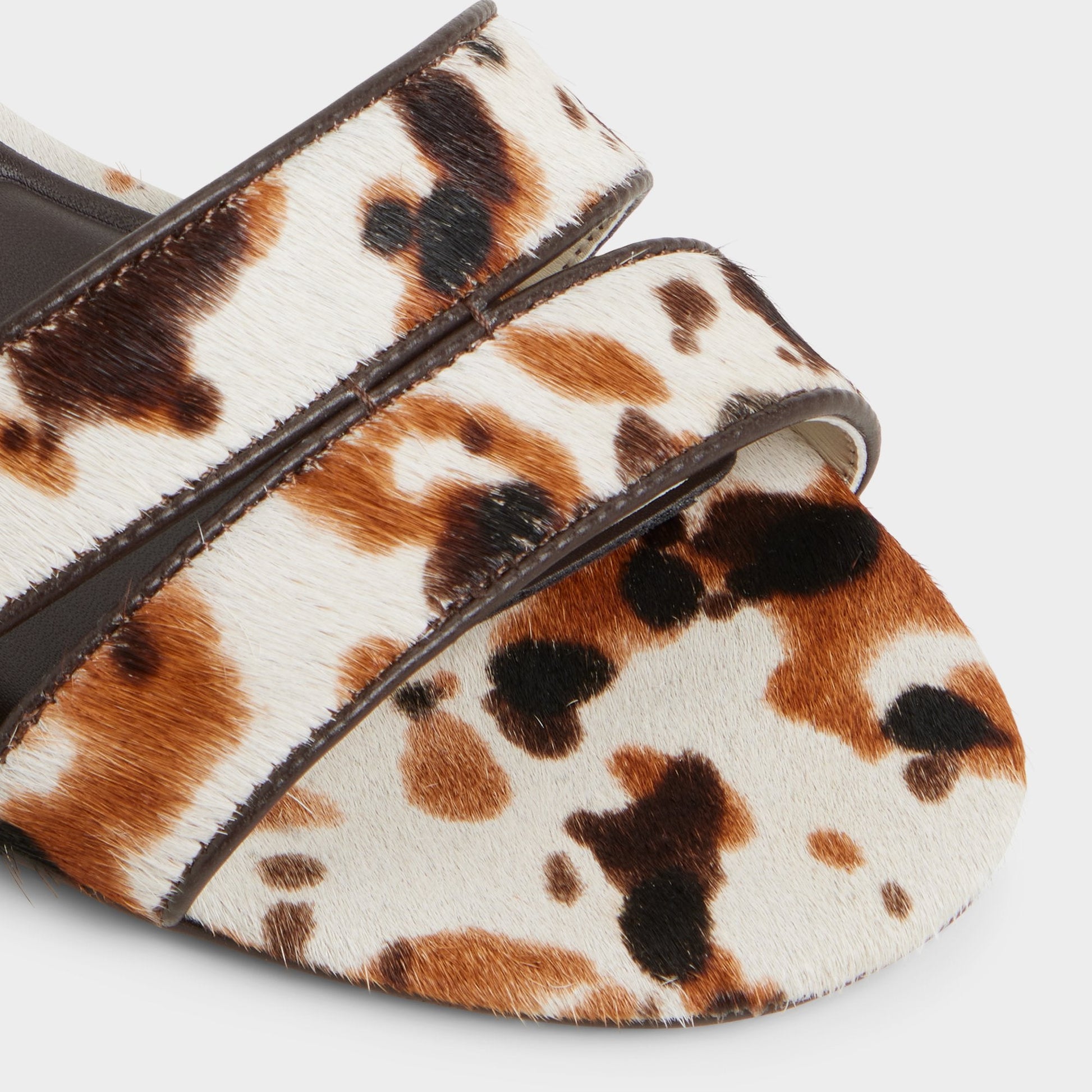 Scarletta White/Black Women's Heeled mules - Heeled mule, Kitten heel - White/Black