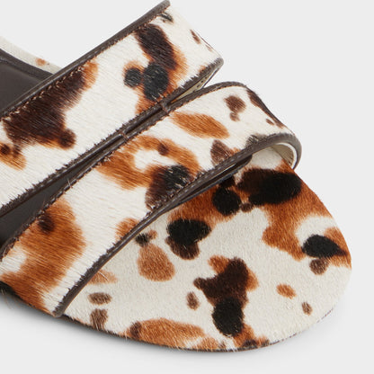 Scarletta White/Black Women's Heeled mules - Heeled mule, Kitten heel - White/Black