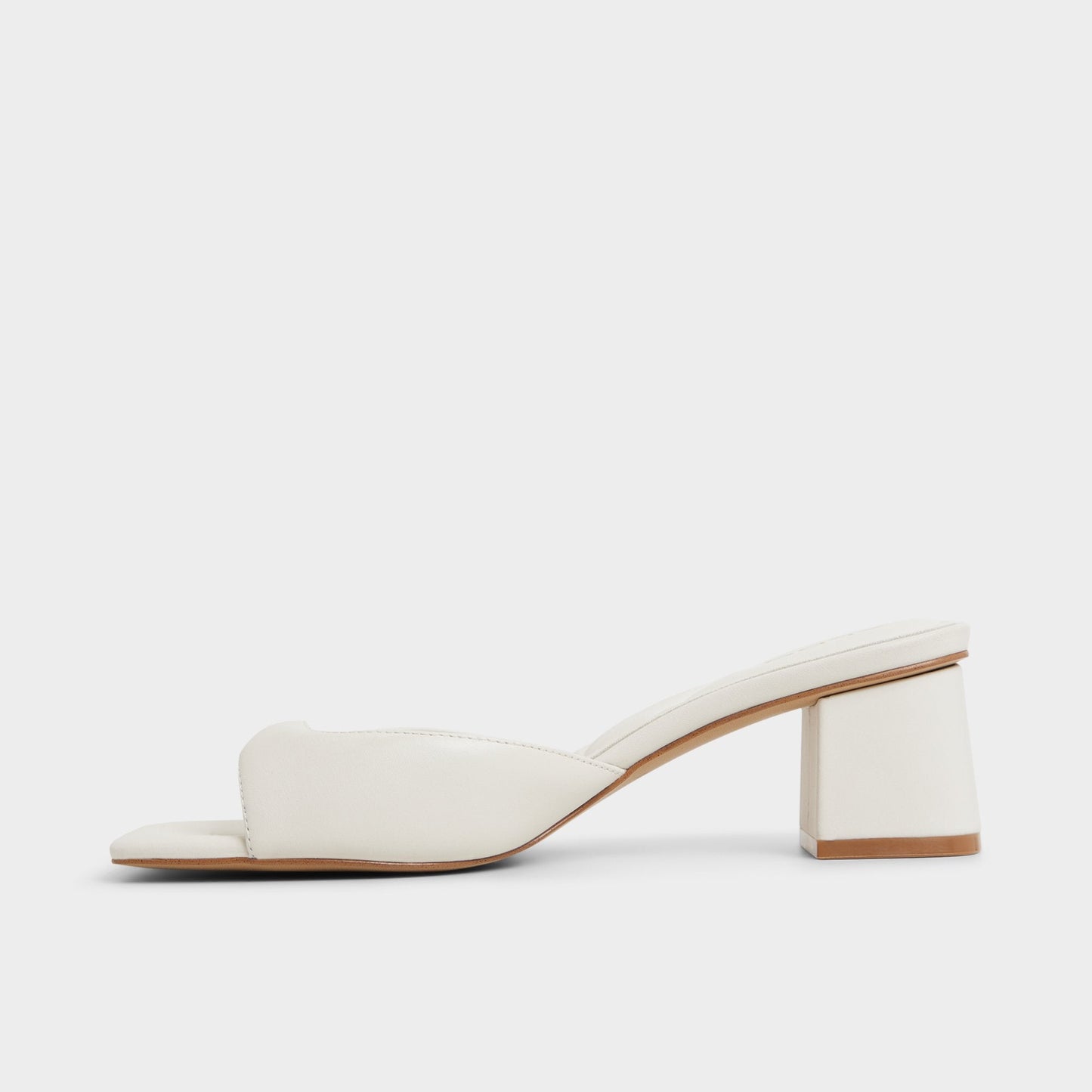 Aneky in White Bone - Heeled mule, Block heel - White/Bone