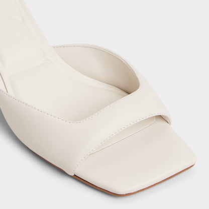 Aneky in White Bone - Heeled mule, Block heel - White/Bone