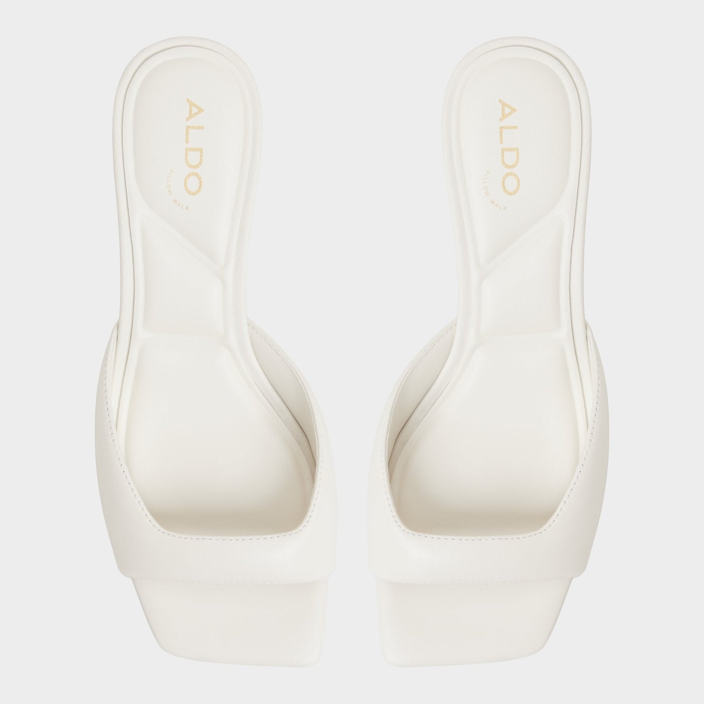 Aneky in White Bone - Heeled mule, Block heel - White/Bone