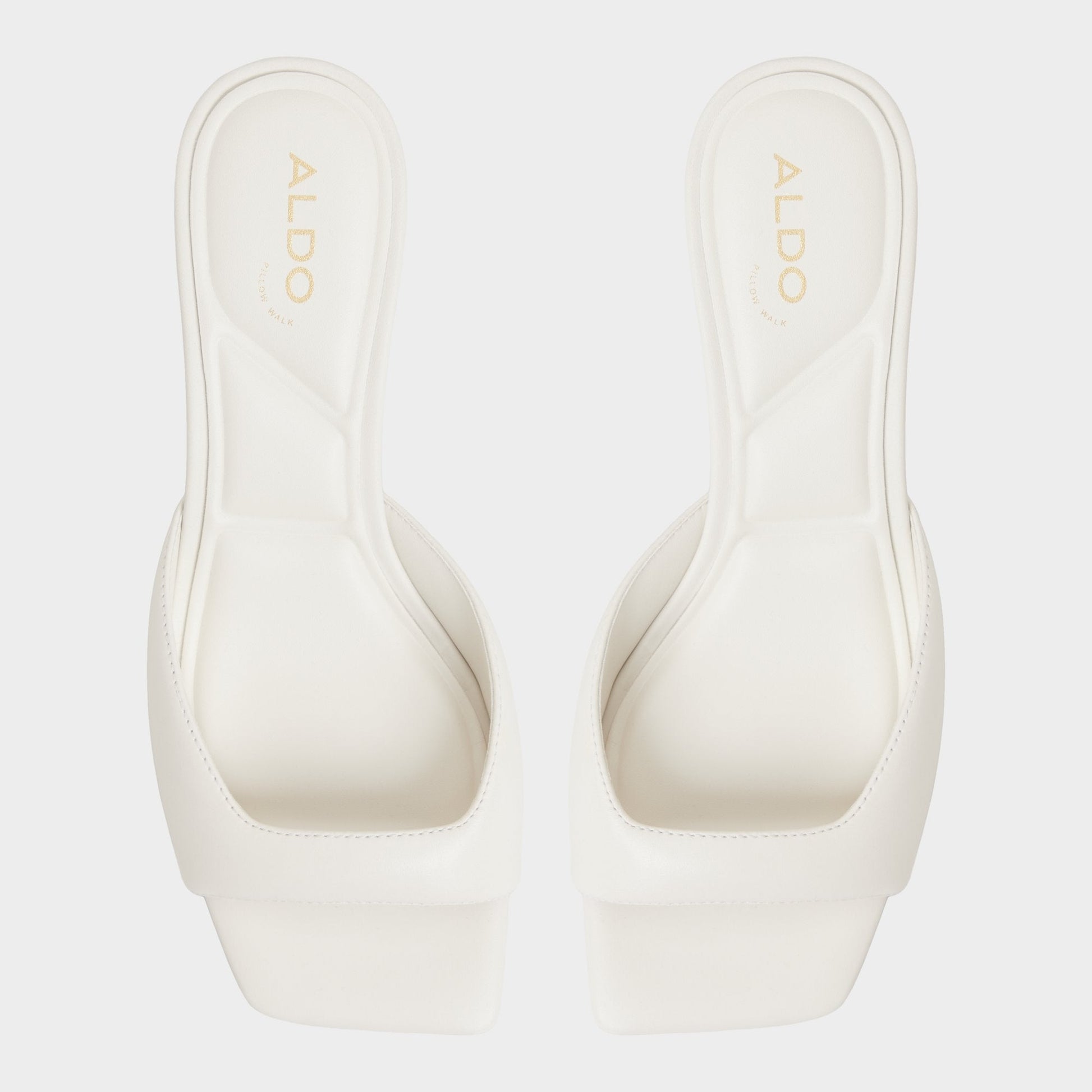 Aneky in White Bone - Heeled mule, Block heel - White/Bone