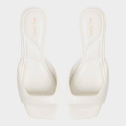 Aneky in White Bone - Heeled mule, Block heel - White/Bone