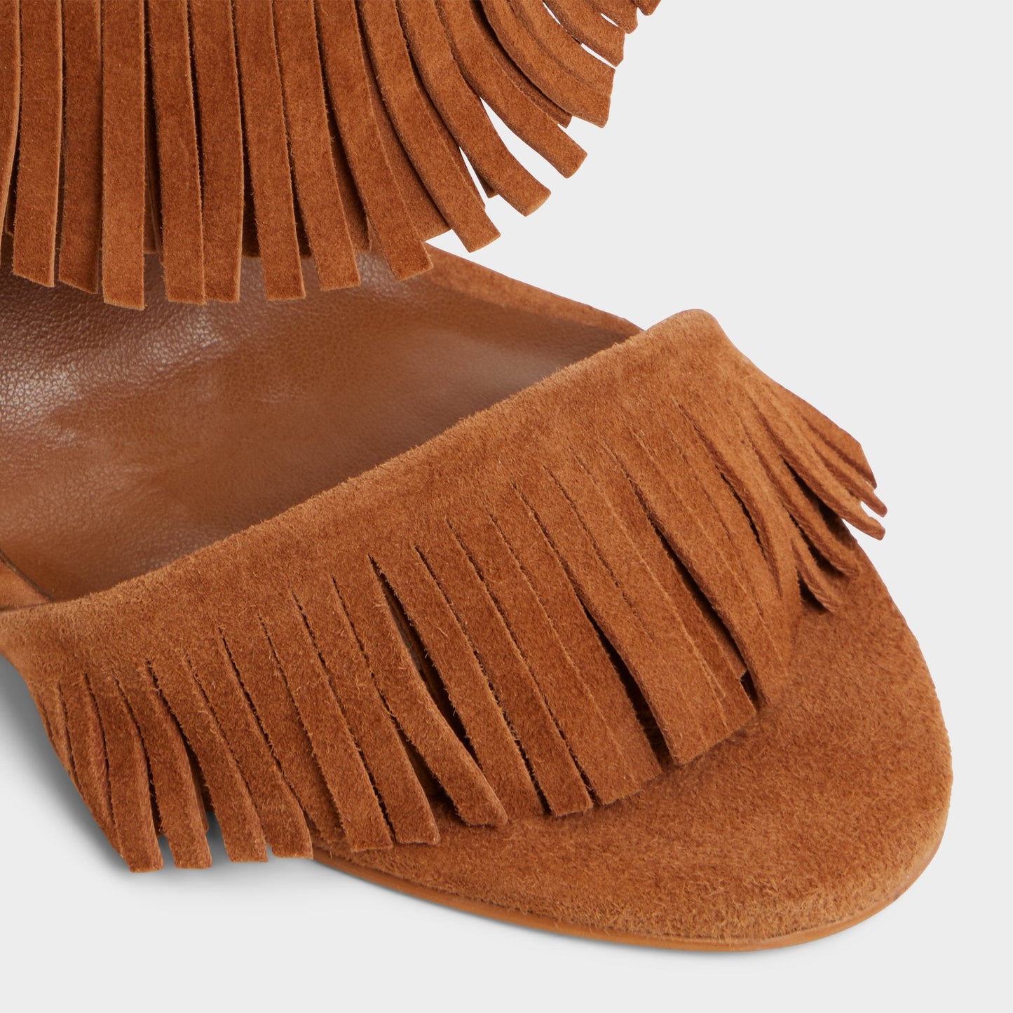 Nahanie in Medium Brown - Heeled mule, Stiletto heel - Medium Brown