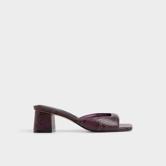 Aneky in Bordo - Heeled mule, Block heel - Bordo