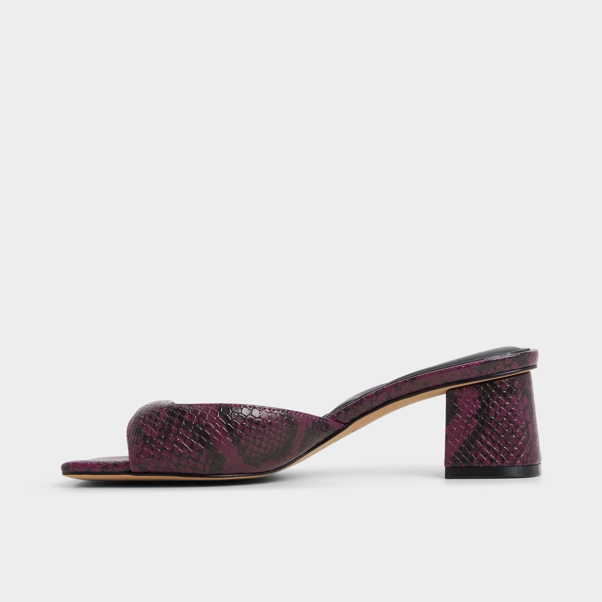 Aneky in Bordo - Heeled mule, Block heel - Bordo