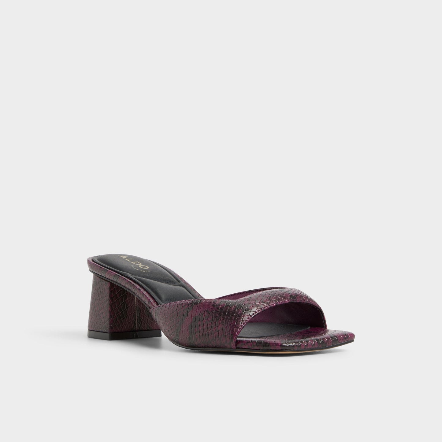 Aneky in Bordo - Heeled mule, Block heel - Bordo