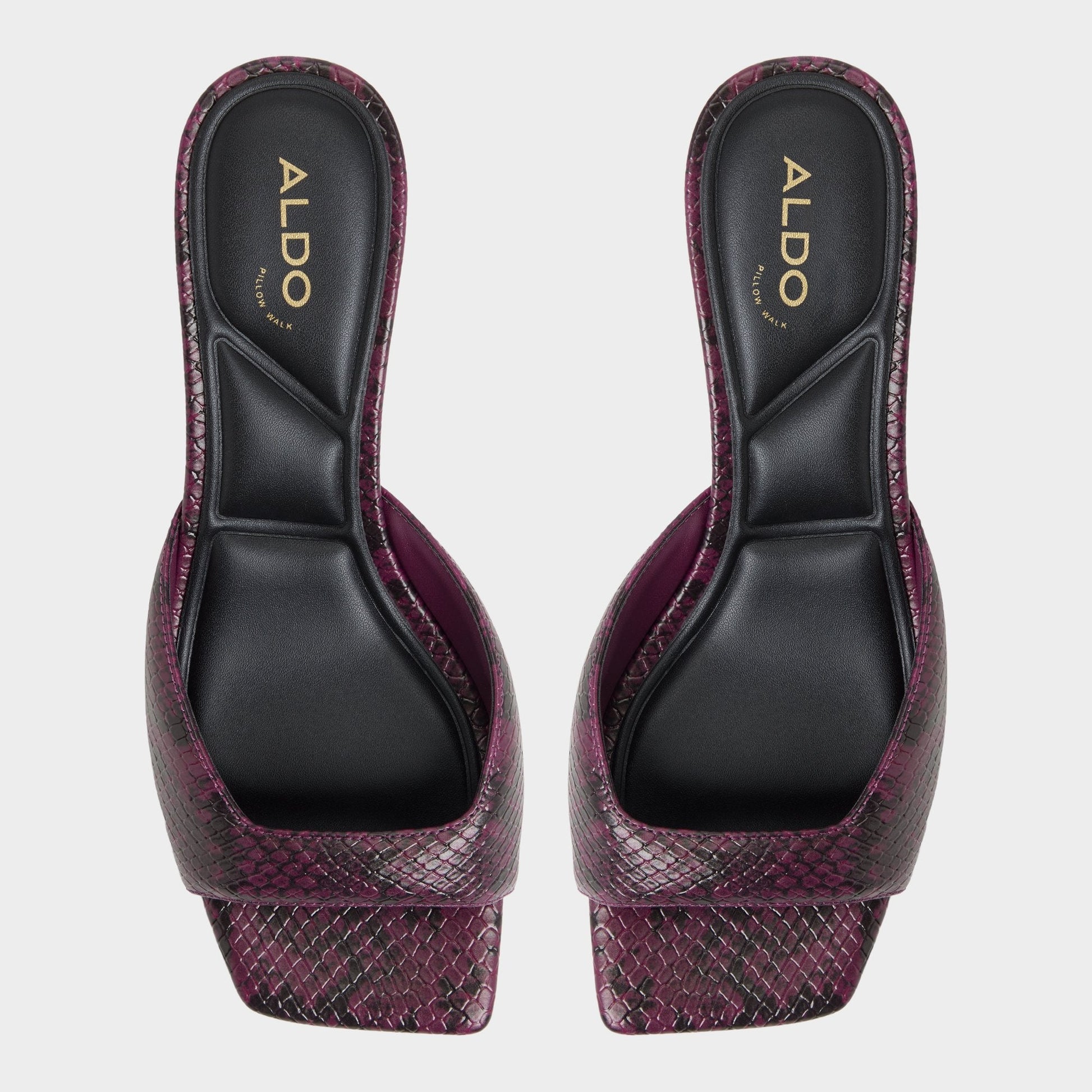 Aneky in Bordo - Heeled mule, Block heel - Bordo