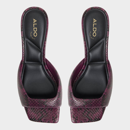 Aneky in Bordo - Heeled mule, Block heel - Bordo