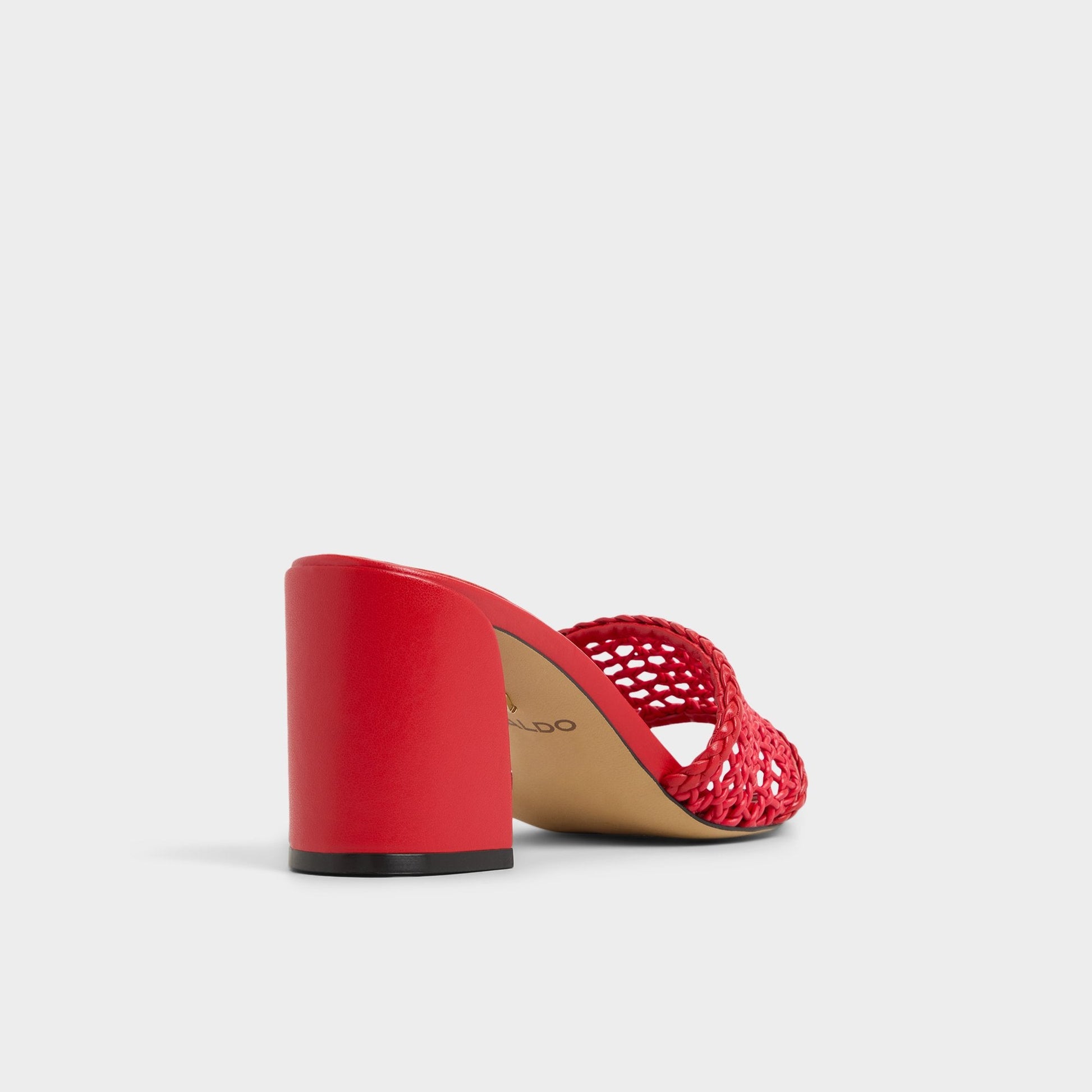 Beachdate Bright Red Women's Block heels - Heeled mule, Block heel - Bright Red
