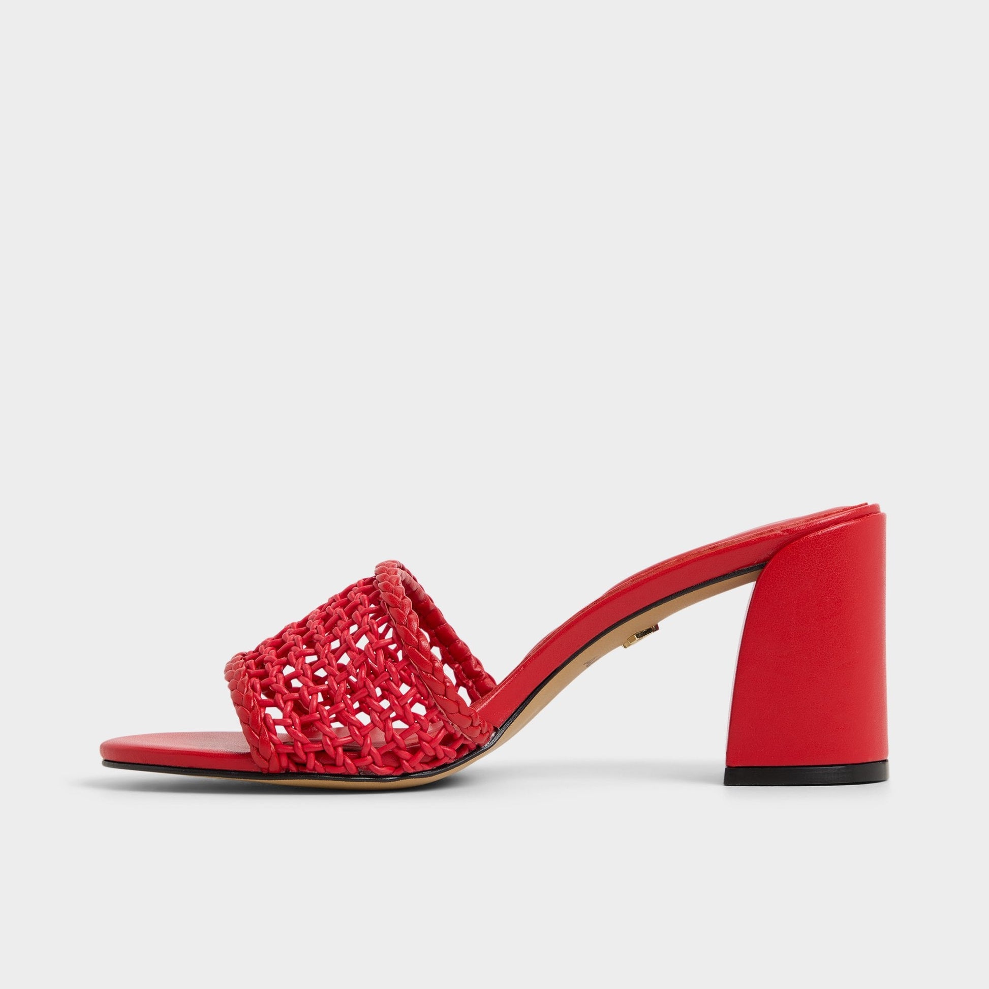 Beachdate Bright Red Women's Block heels - Heeled mule, Block heel - Bright Red
