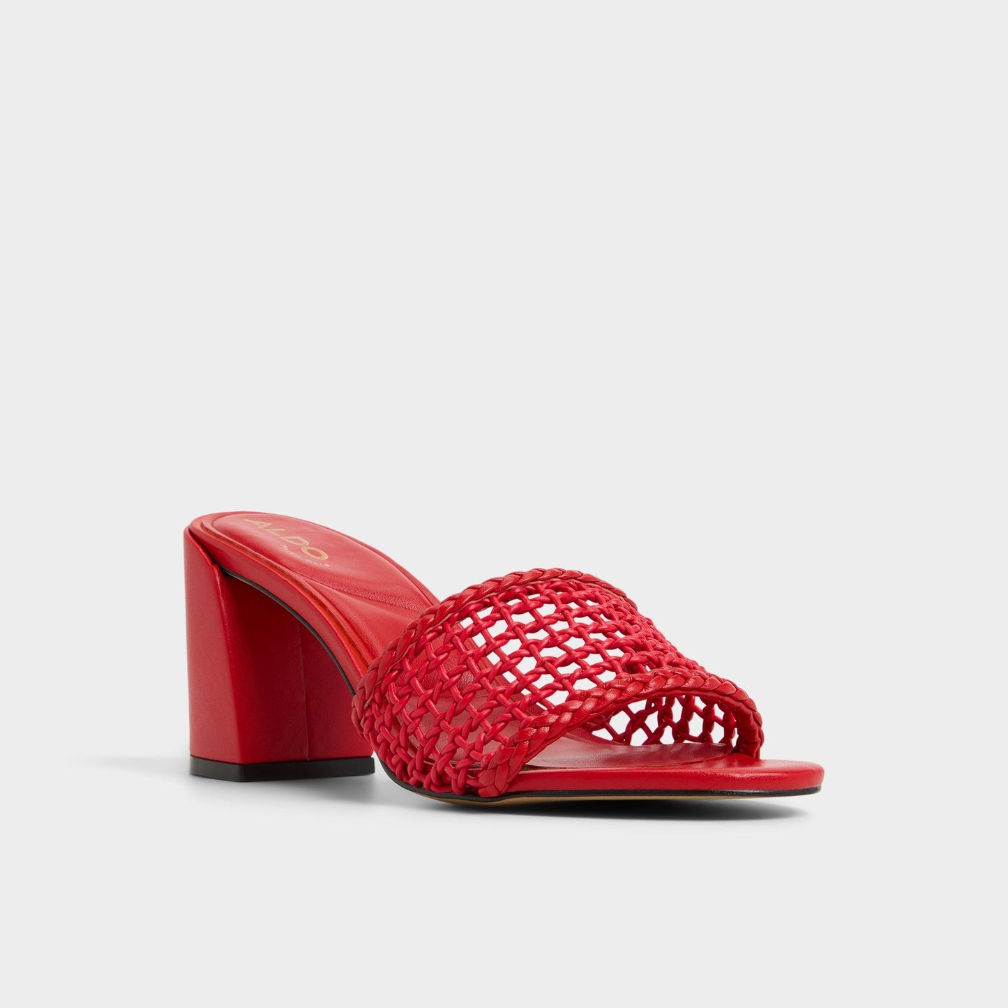 Beachdate Bright Red Women's Block heels - Heeled mule, Block heel - Bright Red