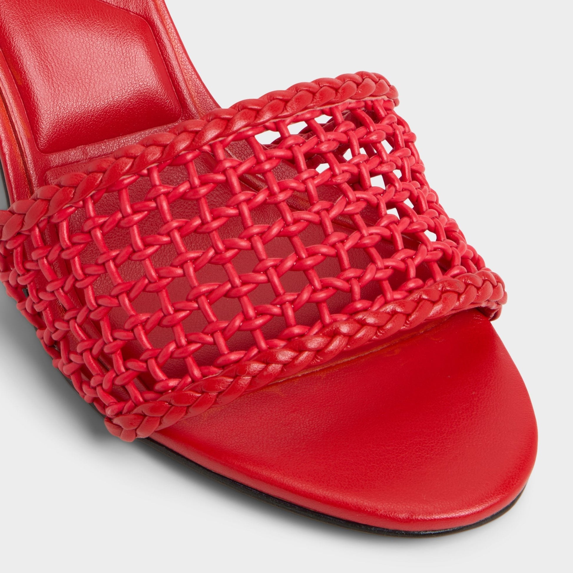 Beachdate Bright Red Women's Block heels - Heeled mule, Block heel - Bright Red