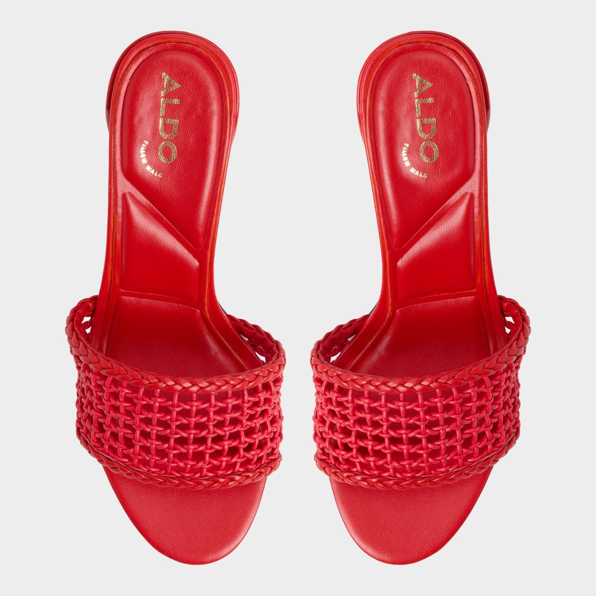 Beachdate Bright Red Women's Block heels - Heeled mule, Block heel - Bright Red