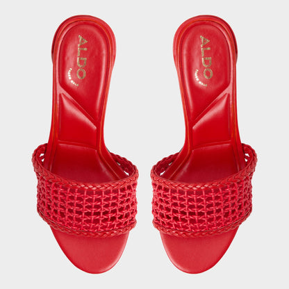 Beachdate Bright Red Women's Block heels - Heeled mule, Block heel - Bright Red