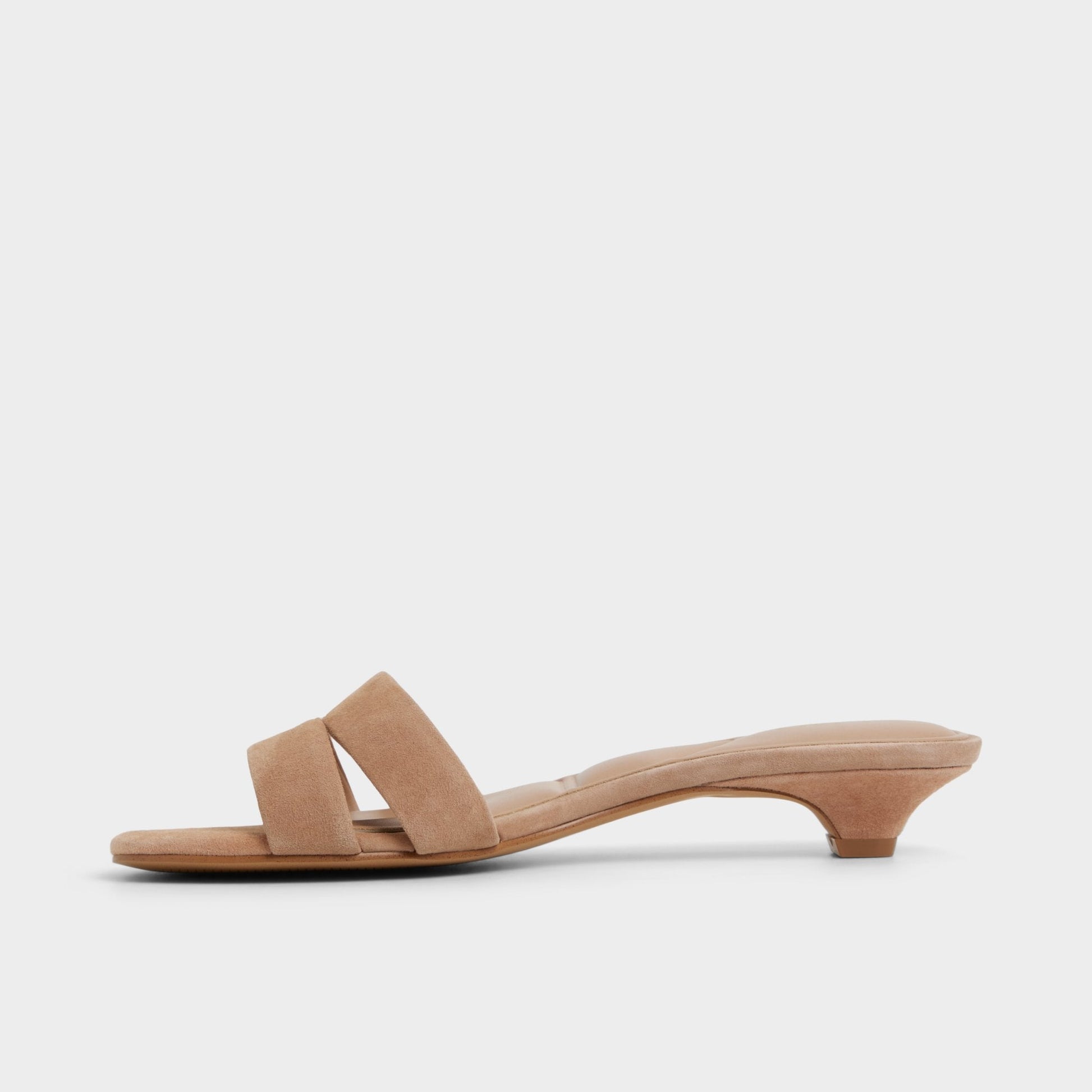 Scarletta Medium Brown Women's Heeled mules - Heeled mule, Kitten heel - Medium Brown