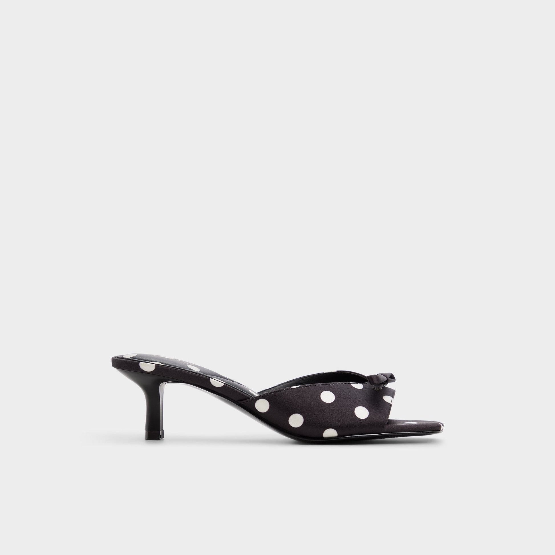 Belerose in Black White - Heeled mule, Stiletto heel - Black/white