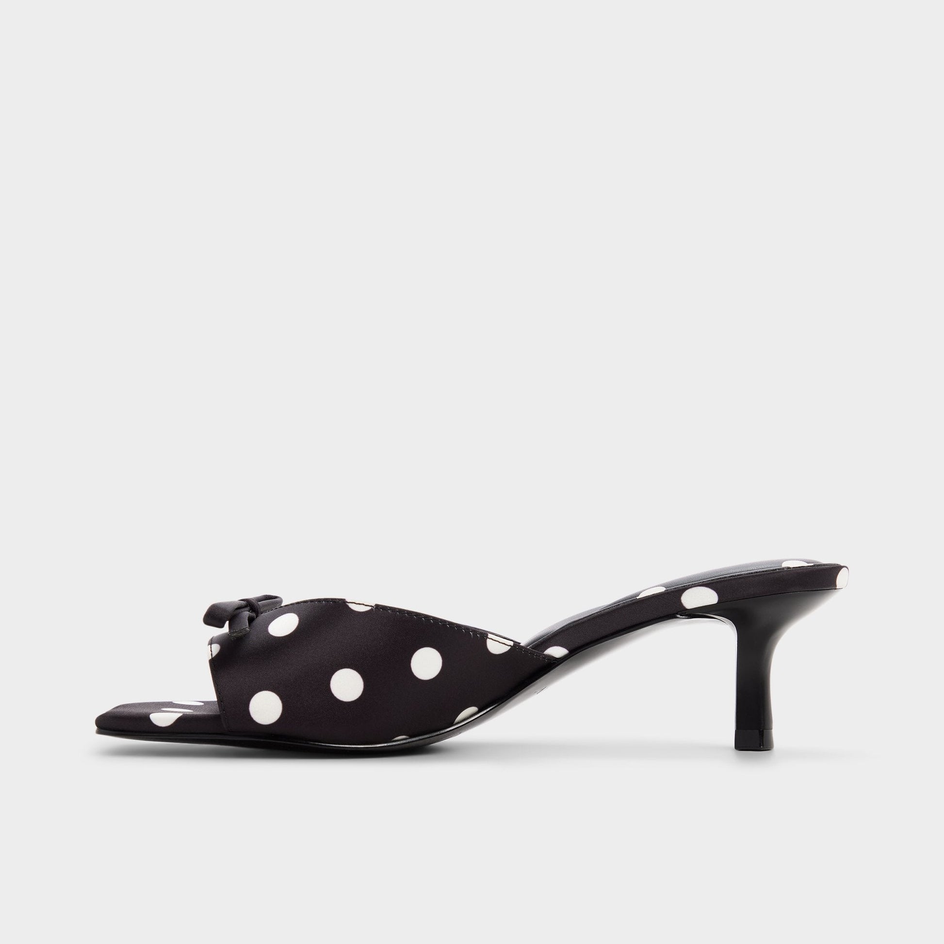Belerose in Black White - Heeled mule, Stiletto heel - Black/white