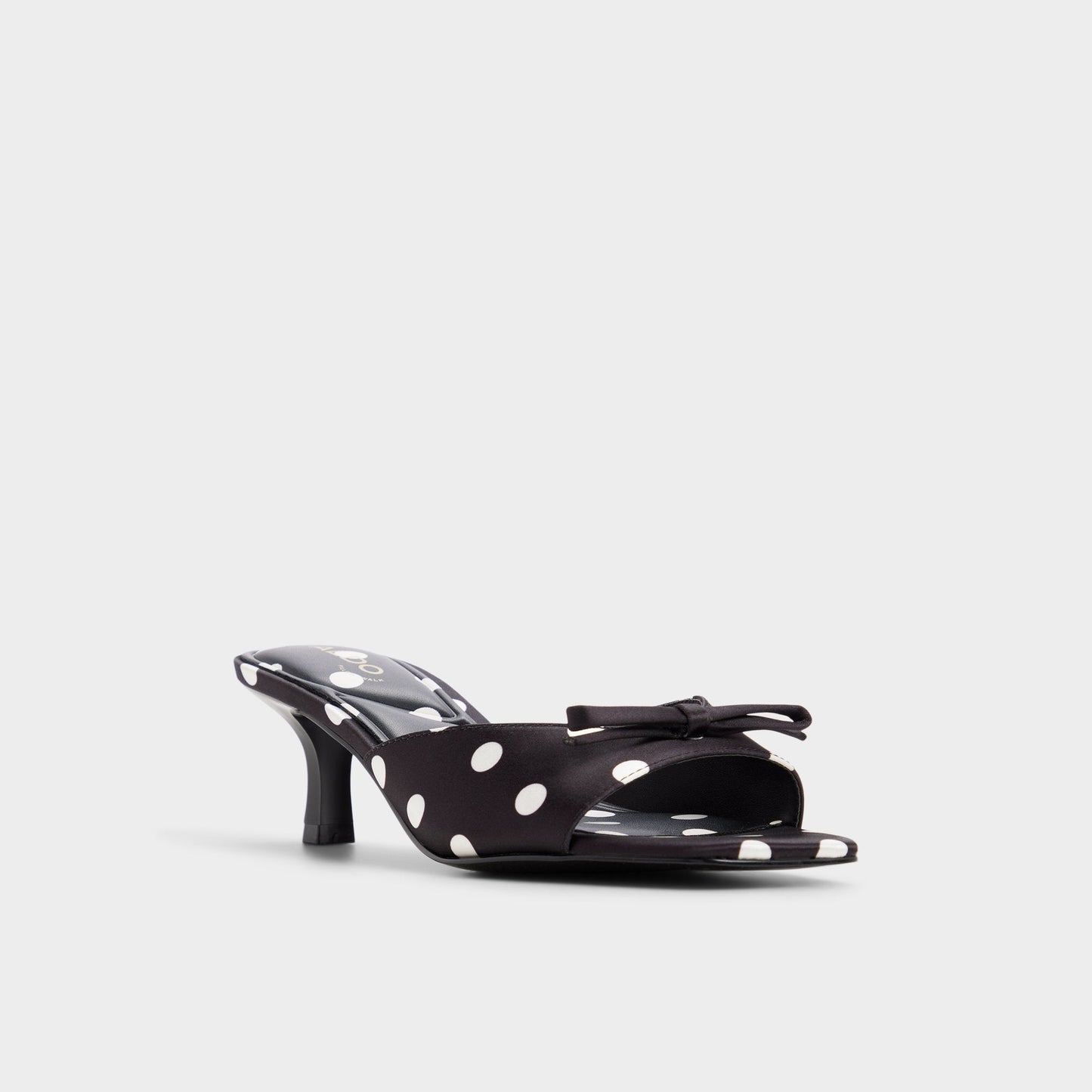 Belerose in Black White - Heeled mule, Stiletto heel - Black/white