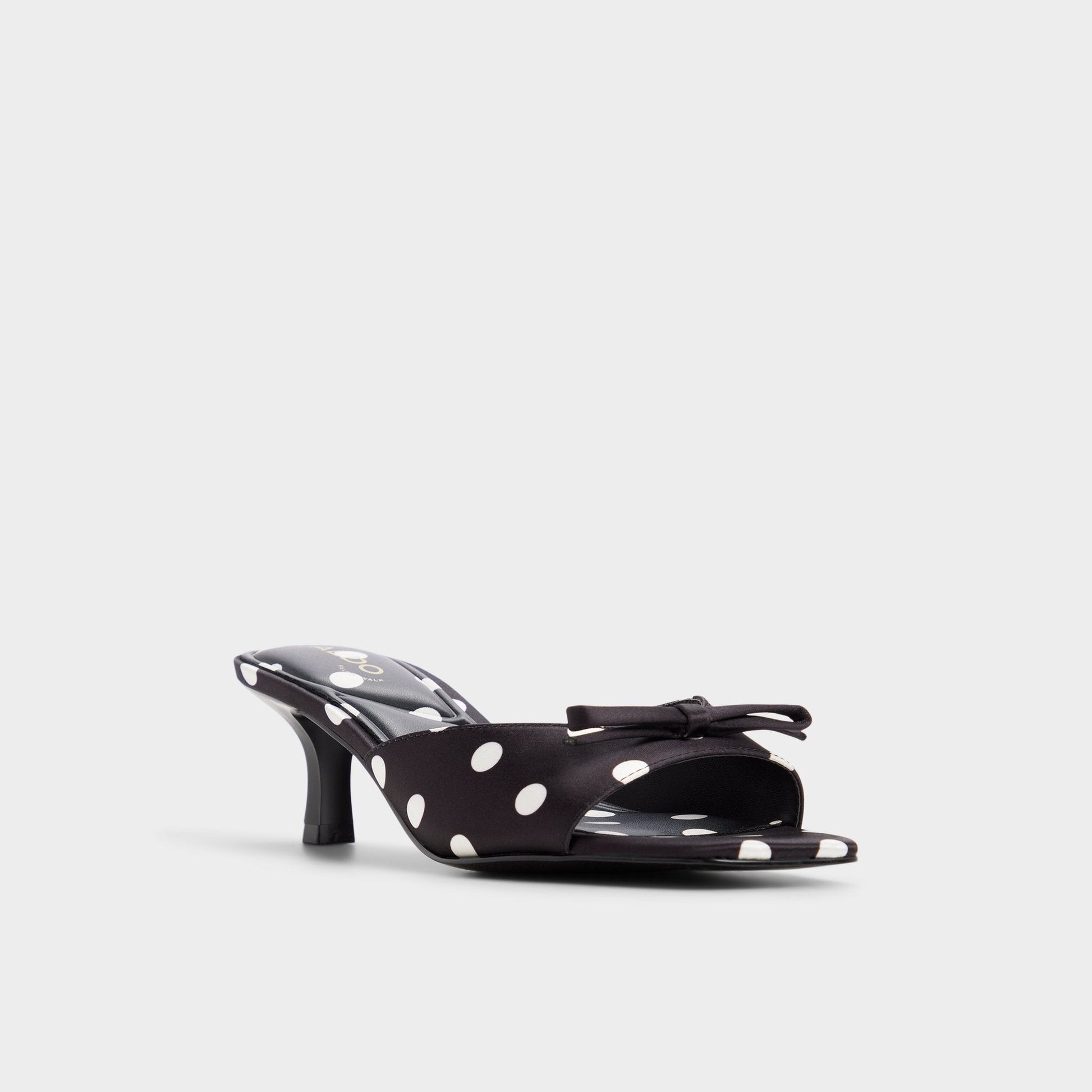 Belerose in Black White - Heeled mule, Stiletto heel - Black/white