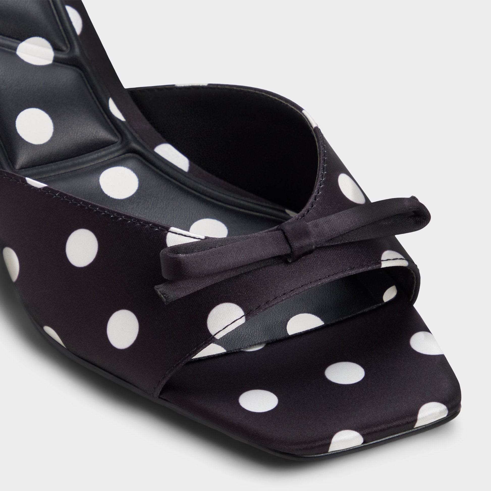 Belerose in Black White - Heeled mule, Stiletto heel - Black/white