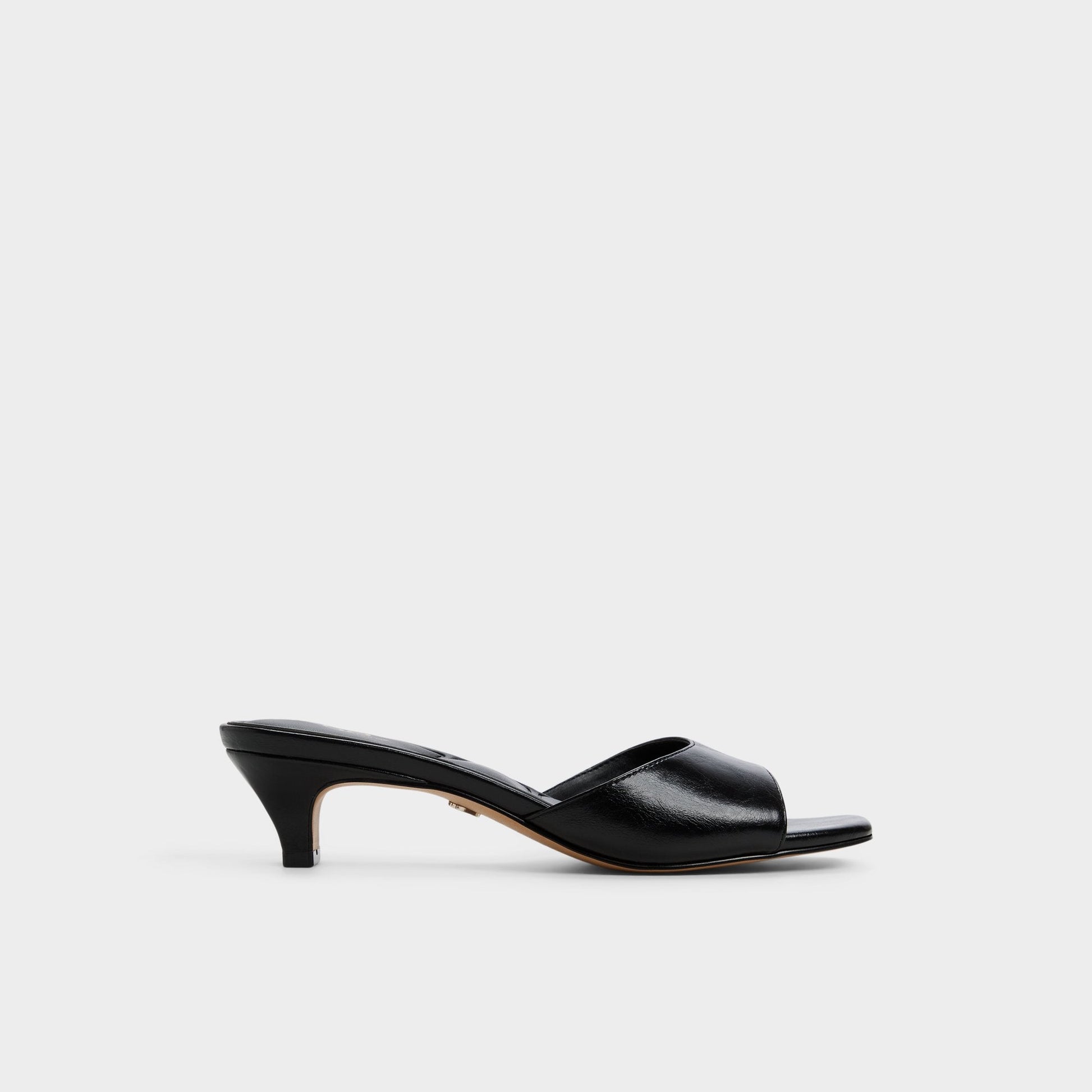 Haeden Black Women's Heeled mules - Heeled mule, Kitten heel - Black