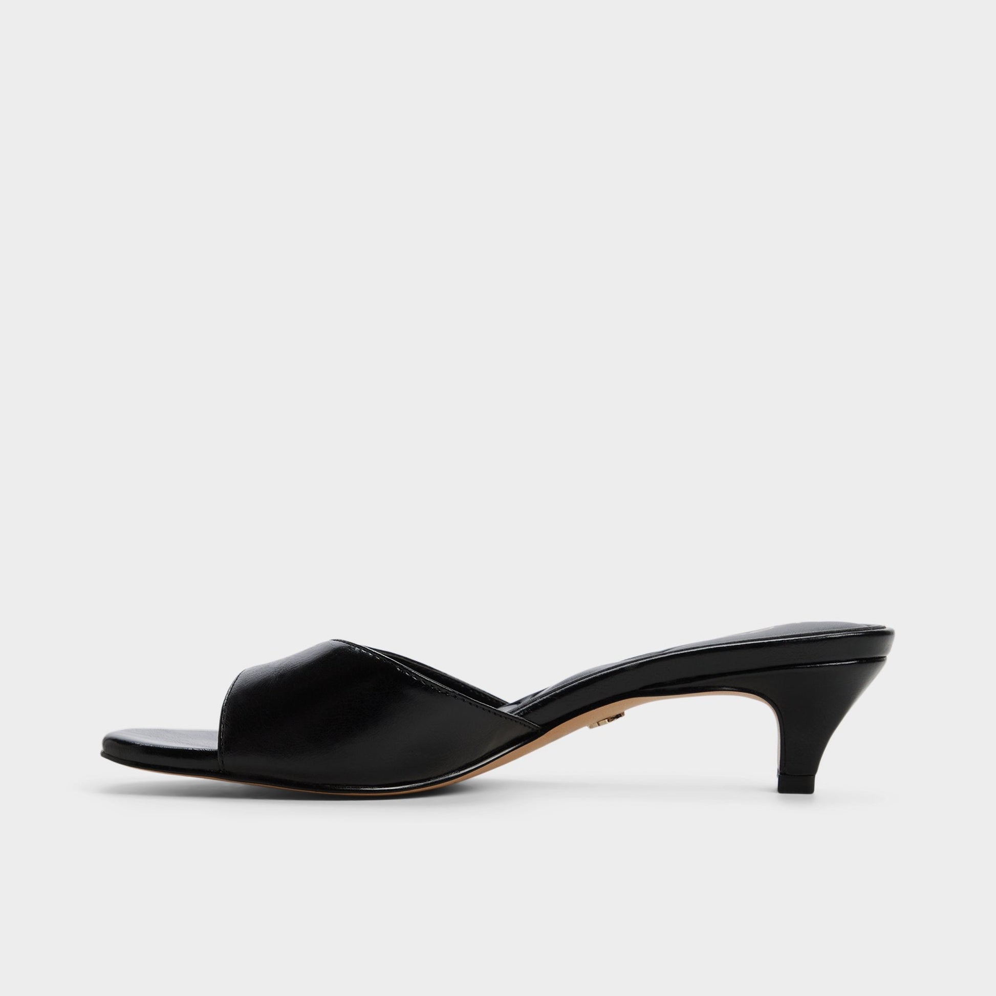 Haeden Black Women's Heeled mules - Heeled mule, Kitten heel - Black