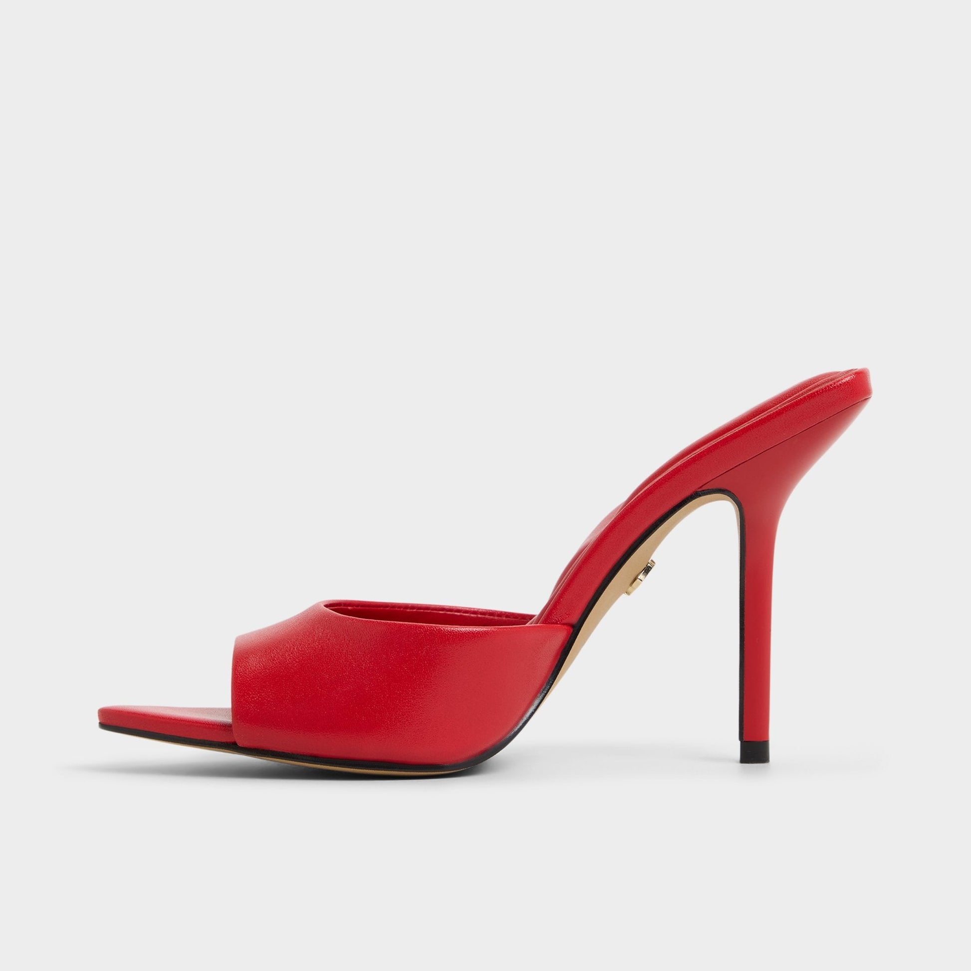 Madelan in Bright Red - Heeled mule, Stiletto heel - Bright Red