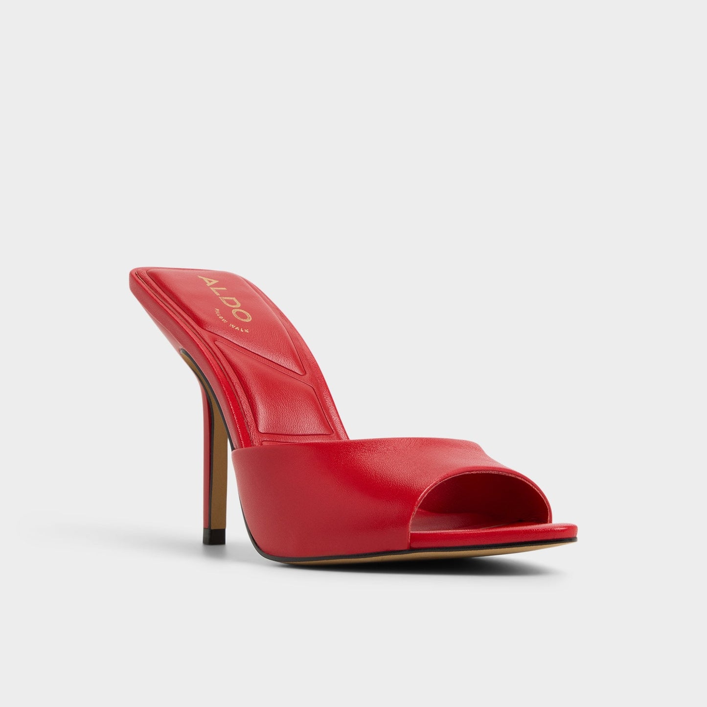 Madelan in Bright Red - Heeled mule, Stiletto heel - Bright Red